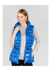 Blue women's vest with drawstring KAMDT-0021-61(Z20)-01