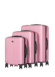Set of hard suitcases on wheels 19"/24"/29" WALAB-0053-5C(W26), diagonal view of the product on a white background.