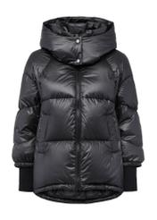 Black women's winter jacket KURDT-0522-99(Z24)-04