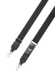 Black woven women's handbag TOREC-0767-9P(W26) - product view from above, on a white background.