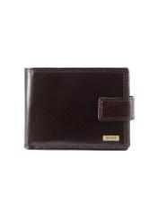 Men's leather wallet in burgundy color PL-134-49(KS), product view front on white background.