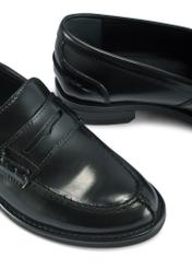 Black leather women's loafers BUTYD-1097-99(Z25)