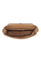 Dark beige women's messenger bag TOREC-0767C-81(Z25), product view from the inside on a white background.