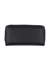 Black large women's wallet POREC-0444-99(Z26), back view of the product on a white background.