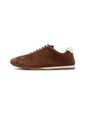 Women's suede shoes in camel color BUTYD-1276-1D(W26), side view of the product on a white background.