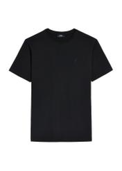 Black cotton men's T-shirt TSHMT-0120-99(W25), product visible from the front on a white background.