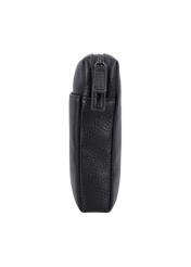 Black leather pouch PORMS-0722-99(Z26), side view of the product on a white background.