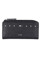 Black large women's wallet POREC-0446-99(Z26) - front product view, on white background.