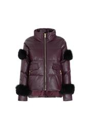 Women's down insulated leather jacket KURDS-0186-5499(Z20)-01