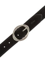 Black Suede Women's Belt PASDS-0318-99(Z24)-04