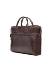 Brown leather men's bag TORMS-0460-1H(Z26), diagonal product view on white background.