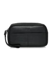 Black men's cosmetic bag with logo TORMS-0182C-99(Z24)-02