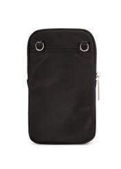 Black fabric women's bag TOREN-0331-99(Z25), product view from the back on a white background.
