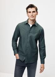 Dark green cotton men's shirt KOSMT-0332-54(Z24)