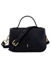 Small leather elegant women's handbag TORES-1332-99(W26), product view from the front on a white background.