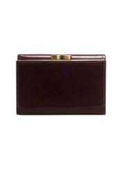Brown leather women's wallet PL-189-1H(KS), product view from the back on a white background.