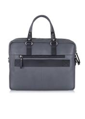 Grey men's leather business bag TORMS-0406-95(Z23)-04