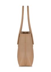 Beige women's shopper bag TOREC-0938-82(W24)-04