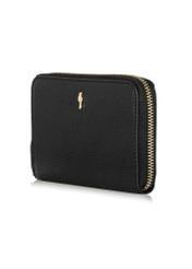 Women's black leather wallet PORES-0911-99(W24)-02