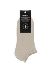 Women's short beige socks SKADT-0055A-81(W24)-02