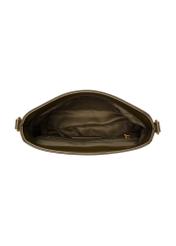 Small women's khaki handbag TOREC-1249-8D(Z26), product view from above on a light background.