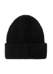 Black women's wool hat CZADT-0207-99(Z25), product view from the back on a white background.