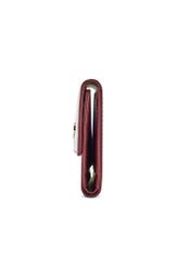 Burgundy medium women's wallet POREC-0419-49(Z25) - side view of the product on a white background.