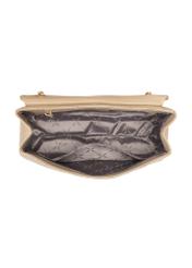 Beige leather women's handbag with chain TORES-1110-1B(W26)