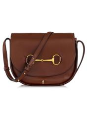 Brown leather handbag with buckle TORES-1004-87(W24)-01