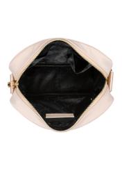 Light pink nylon women's messenger bag TOREN-0309-5A(W26), product view from the inside on a white background.