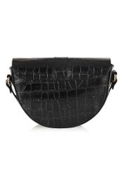 Women's leather messenger bag TORES-0707E-99(Z25), back view on white background.