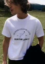Men's white cotton T-shirt TSHMT-0161-0A(Z26)