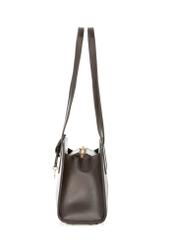 Brown shoulder bag TOREC-1236-1H(W26), side view of the product on a white background.