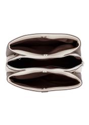 Women's handbag made of imitation leather in cool beige color TOREC-1261-1K(Z26)