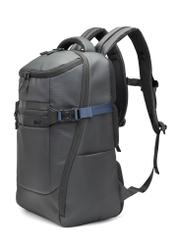 Black men's travel backpack TORMN-0392-9J(W26), diagonal product view on white background.