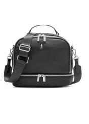 Black lunch bag TOREN-0329-99(Z25), front product view on white background.