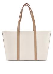 Cream leather shopper bag TORES-1273-0B(W26)