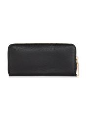 Black leather women's belt wallet PORES-0892-99(W24)-03