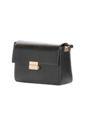 Elegant black women's handbag TOREC-1251-99(Z26), diagonal product view on a white background.