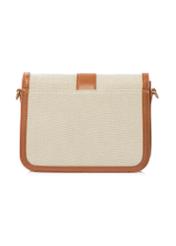 Beige women's messenger bag TOREC-1203-0P(W26) - product view from the back, on a white background.