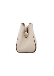 Beige women's shoulder bag TOREC-1182-1A(W26), side product view on white background.