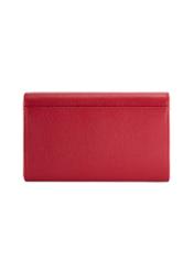 Red large leather women's wallet PORES-0991-4C(W26), product view from the back on a white background.