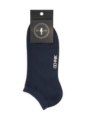 Navy blue men's short socks SKAMT-0151B-7E(W26), product view with packaging on white background.