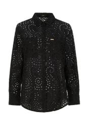 Women's black openwork shirt KOSDT-0147-99(W23)-06