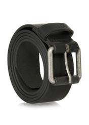 Black leather men's belt PASMS-0251-99(W24)-02