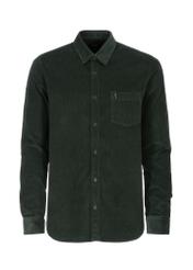 Green men's corduroy shirt KOSMT-0318-54(Z23)-03