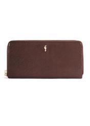 Large brown women's wallet PORES-0964-89(Z25), product view from the front on a white background.