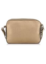 Women's gold leather postbag TORES-0951-28(Z23)-04