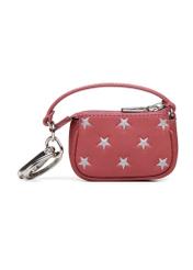 Pink leather bag-shaped keychain BRELOK-0212-31(Z25), back view of the product on a white background.