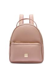 Pink women's medium backpack TOREC-0920-5A(W26) - front product view, on white background.